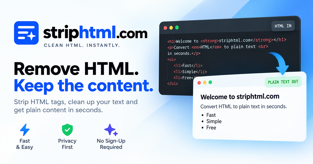 StripHTML screenshot 1